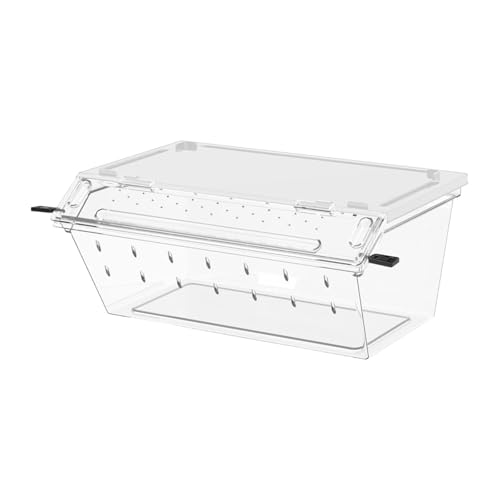 JISADER Reptilienzuchtbox, Zuchtaquarium, Professionelles Transparentes Reptilienterrariumgehäuse für Seidenraupen, Weiß von JISADER