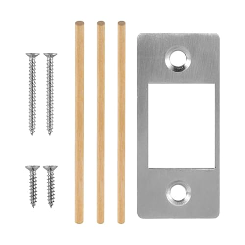 JISADER Riegel-Restaurierungs-Schließblech, schmale Seite und großes Loch, Türrückplatte für Tür, Stahlfarbe JISADER Riegel-Restaurierungs-Schließblech, schmale Seite und großes Loch, Türrückplatte für Tür, Stahlfarbe von JISADER