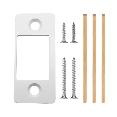 JISADER Riegel-Restaurierungs-Schließblech, schmale Seite und großes Loch, Türrückplatte für Tür, Weiß JISADER Riegel-Restaurierungs-Schließblech, schmale Seite und großes Loch, Türrückplatte für Tür, Weiß von JISADER