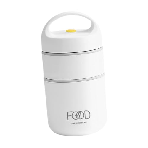JISADER Stapelbare Lunchbox, Bento-Box, luftdichter Deckel, 2-stufiges Fach, Snackbox, Lunchbox für Erwachsene, zum Wandern, Reisen, Picknick im Freien von JISADER