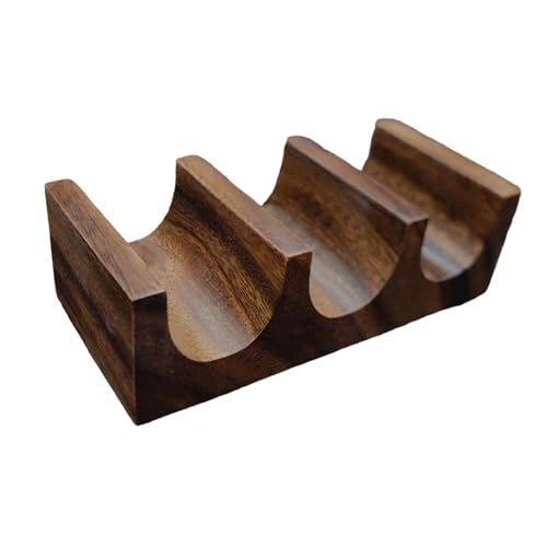 JISADER Taco Ständer Aus Holz Zum Servieren von Platten Und Präsentieren von Sushi, Verdreifachen von JISADER