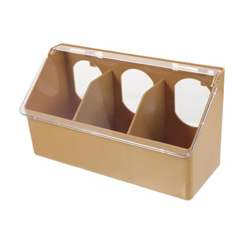 JISADER Taubenfutterspender Vogelfutter Fütterung Hängebox Futternapf Wasserzufuhr für Papageien, Gelb von JISADER