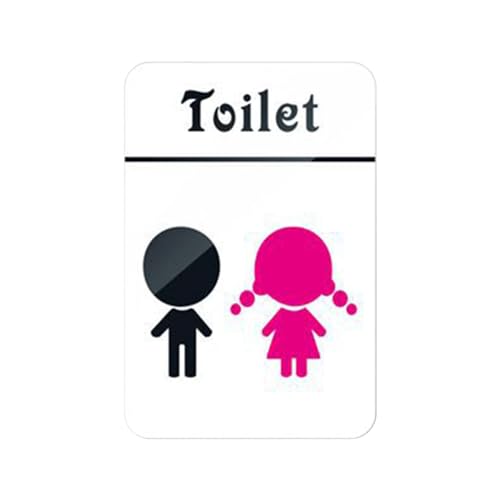 JISADER Toilettenschild für Kinder, Badezimmer-Schilder, Wandkunst, ohne Bohren, Kleiderschrank, Mann, Frau, Restaurant, Toilettenschild, Jungen- und, Toilette von JISADER