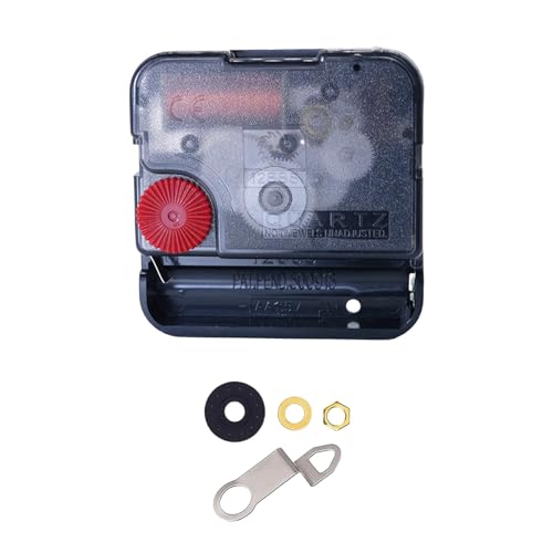 JISADER Uhrmechanismus Ersatz DIY Uhr Reparatur Ersatzteile Uhr Hardware mit Metallhaken, Schaftlänge 14.5 mm von JISADER