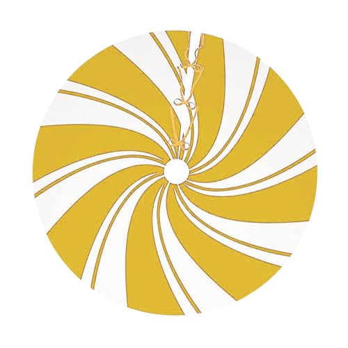 JISADER Weihnachtsbaumdecke Weihnachtsbaum Rock Baumdecke Baumteppich Aus Leichtem Polyester für Individuelle Handarbeit für Wohnzimmer Terrasse Empfangshalle, Gelb JISADER Weihnachtsbaumdecke Weihnachtsbaum Rock Baumdecke Baumteppich Aus Leichtem Polyester für Individuelle Handarbeit für Wohnzimmer Terrasse Empfangshalle, Gelb von JISADER