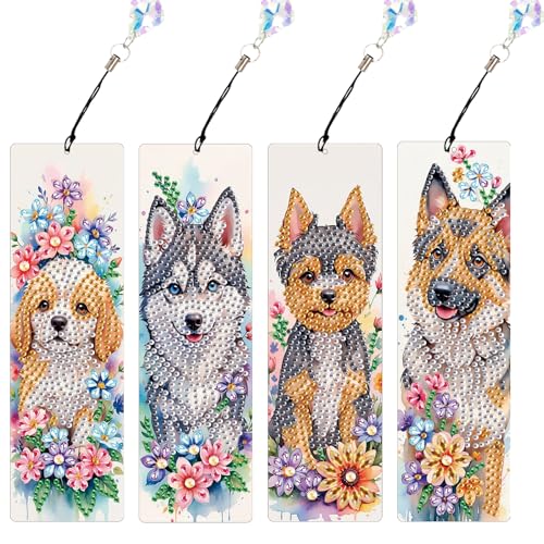 JISHSHAY 4 Stück Diamond Painting Lesezeichen Hund Blumen Diamant Painting Lesezeichen Diamantmalerei Bookmark Diamant Malerei Book Marks Mosaik Bastelset Erwachsene Diamaond Malerei Bookmarks JISHSHAY 4 Stück Diamond Painting Lesezeichen Hund Blumen Diamant Painting Lesezeichen Diamantmalerei Bookmark Diamant Malerei Book Marks Mosaik Bastelset Erwachsene Diamaond Malerei Bookmarks von JISHSHAY