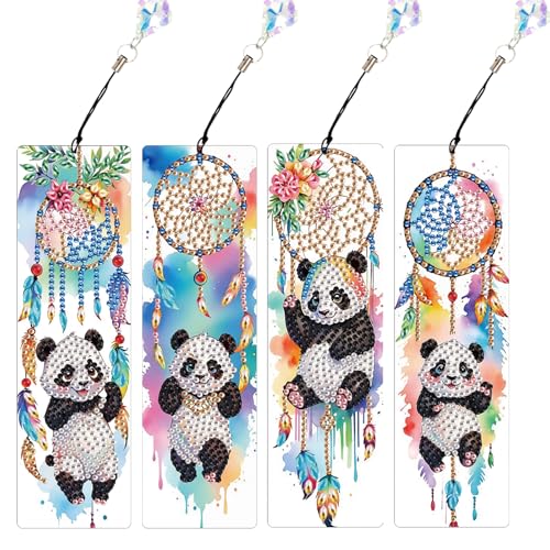 JISHSHAY 4 Stück Diamond Painting Lesezeichen Traumfänger Diamant Painting Lesezeichen Panda Diamantmalerei Bookmark Diamant Malerei Book Marks Mosaik Bastelset Erwachsene Diamaond Malerei Book Lover JISHSHAY 4 Stück Diamond Painting Lesezeichen Traumfänger Diamant Painting Lesezeichen Panda Diamantmalerei Bookmark Diamant Malerei Book Marks Mosaik Bastelset Erwachsene Diamaond Malerei Book Lover von JISHSHAY