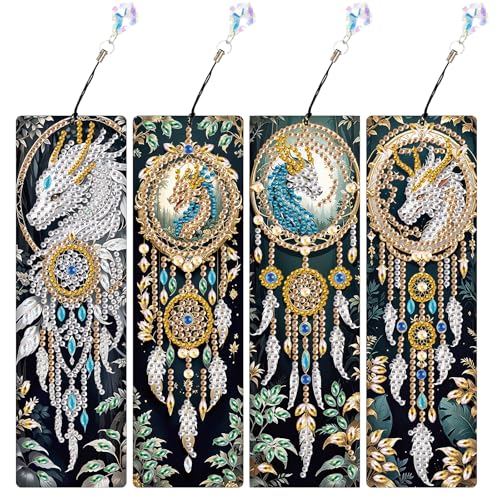 JISHSHAY 4Stück Diamond Painting Lesezeichen Drache Traumfänger Diamant Painting Lesezeichen Diamantmalerei Bookmark Diamant Malerei Book Marks Diamaond Malerei Mosaik Bastelset Erwachsene Book Lover JISHSHAY 4Stück Diamond Painting Lesezeichen Drache Traumfänger Diamant Painting Lesezeichen Diamantmalerei Bookmark Diamant Malerei Book Marks Diamaond Malerei Mosaik Bastelset Erwachsene Book Lover von JISHSHAY