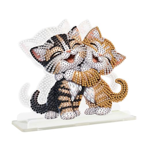 JISHSHAY Diamond Painting Serviettenhalter Katze Diamant Painting Servietten Halter Tiere Diamantmalerei Serviettenständer Diamant Malerei Serviettenspender Diamaond Malerei Taschentücher Box von JISHSHAY