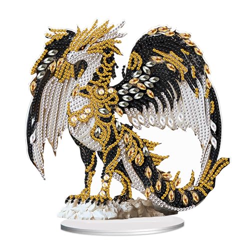 JISHSHAY Diamond Painting Tischdekoration Ornament Drache Diamant Painting Tisch Deko Drache Diamant Malerei Ornamente Tischdeko Diamaond Malerei Tischdeko Diamantmalerei Tischdekoration Table Deco von JISHSHAY