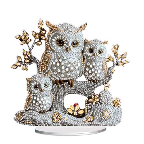 JISHSHAY Diamond Painting Tischdekoration Ornament Eule Diamant Painting Tisch Deko Tiere Diamant Malerei Ornamente Tischdeko Eule Diamaond Malerei Tischdeko Tiere Diamantmalerei Tischdekoration von JISHSHAY