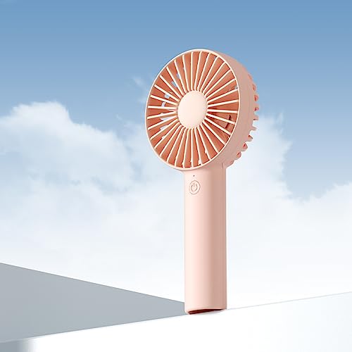 JISULIFE Handventilator, 【4500mAh】 Tragbarer kleiner Ventilator mit 3-Geschwindigkeiten, USB wiederaufladbarer Handventilator, persönlicher Ventilator Batteriebetrieb für Outdoor, Indoor -Rosa von JISULIFE