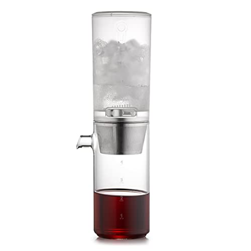 JITEM Kaffeebereiter Glas Ice Cold Dripper Kaffee und Tee Maker Dripper Kaffee Brewer Maker mit einstellbarem Wasserdurchfluss Edelstahlfilter für Kaffee oder Tee JITEM Kaffeebereiter Glas Ice Cold Dripper Kaffee und Tee Maker Dripper Kaffee Brewer Maker mit einstellbarem Wasserdurchfluss Edelstahlfilter für Kaffee oder Tee von JITEM