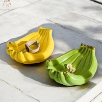 Dekorative Keramikschale in Bananenform | Exquisite Snackschale Fruchtform Geschirr Für Gastronomie Hotels Wohndekoration von JITENDRASHAHSUNIQUE