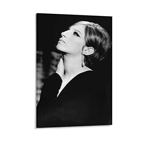 JITENG Barbra Streisand Poster Retro Musik Bild Poster Kunstdruck Wand Foto Farbe Poster Hängendes Bild Familie Dekor 40 x 60 cm von JITENG