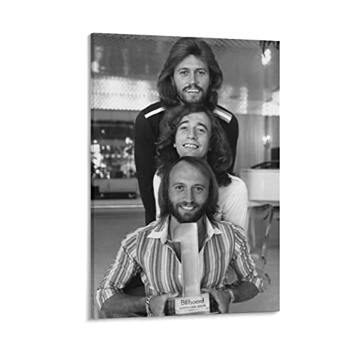 JITENG Bee Gees Poster, Retro-Musikposter, coole Kunstwerke, Malerei, Wandkunst, Leinwanddrucke, hängende Bilder, Poster, 30 x 45 cm von JITENG
