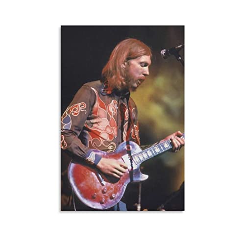 JITENG Blues Gitarrist Duane Allman Rock Scene Poster Kunst Poster Leinwand Malerei Dekor Wanddruck Foto Zuhause Modern Dekorative Poster 40,6 x 61 cm (40 x 60 cm) von JITENG