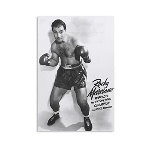 JITENG Boxing Champion Rocky Marciano signiertes Poster, Wandkunst, Bild, Malerei, Poster, Kunstwerke, Raumdekoration, 60 x 90 cm von JITENG