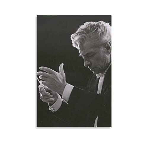 JITENG Dirigent Herbert Von Karajan Poster Gemälde Leinwand Wandkunst Wohnzimmer Poster Gemälde 60 x 90 cm von JITENG