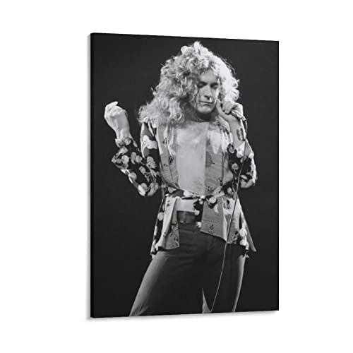 JITENG Robert_Plant 1975 Rock Live Vintage-Leinwand-Poster und Wandkunstdruck, moderne Familiendekoration, 30 x 45 cm von JITENG