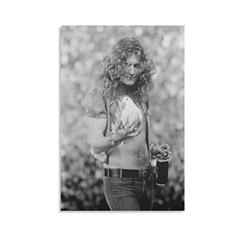 JITENG Robert_Plant Persönlichkeit Vintage Kunst Poster Gemälde Leinwand Wandkunst Wohnzimmer Poster Gemälde 50 x 75 cm von JITENG