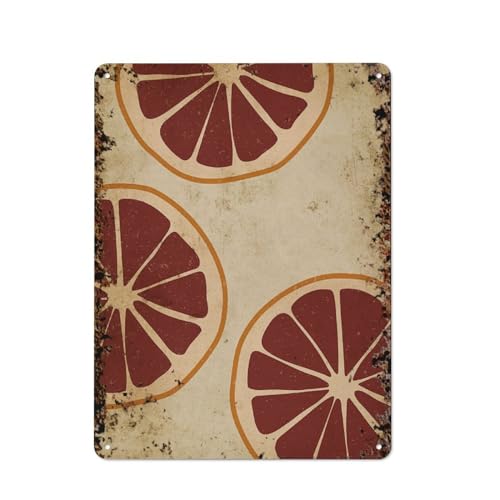Grapefruit-Wandkunst, Obst-Wandkunst, interessante Wandkunstdekoration für zu Hause, Personalisierungsidee, Vintage-Metalldose, Schlafzimmerdekoration, stilvolles und einfaches Büro, Wanddekoration von JIUFOTK