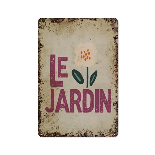 Le Jardin Art, florale Wandkunst für Mädchenzimmer, Boho-Blumen-Wandkunst, botanisch, interessante Wandkunstdekoration für Zuhause, Personalisierungsidee, Vintage-Metalldose, Schlafzimmerdekoration, von JIUFOTK