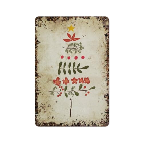 Weihnachtswandkunst, Boho-Weihnachten, interessante Wandkunstdekoration für Zuhause, Personalisierungsidee, Vintage-Metalldose, Schlafzimmerdekoration, stilvolle und einfache Büro-, Kaffee-Wanddekor von JIUFOTK