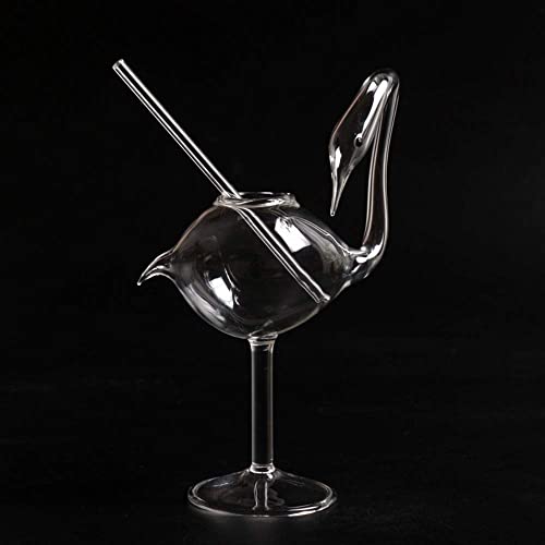 JIUJ Porten-Trinkgläser, kleiner Schwan, Cocktailglas, kreatives Vampirglas, Strohglas, 1 Stück von JIUI