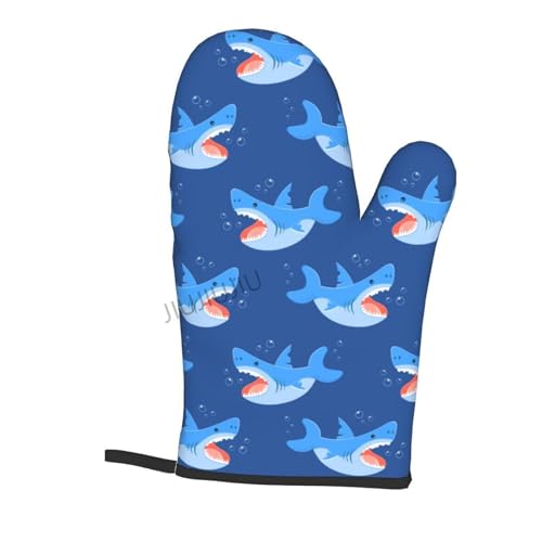 Shark Patterns Oven Gloves and Pot Holders Kitchen Anti-Scald Gloves Microwave Oven Gloves Oven Mitts Potholders Shark Patterns Oven Gloves and Pot Holders Kitchen Anti-Scald Gloves Microwave Oven Gloves Oven Mitts Potholders von JIUJIUJIU