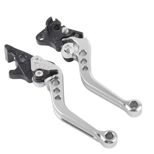 JIULAN Yctze Bremshebel, 100% brandneue 7/8 "CNC Aluminium Motorrad Kupplung Universal Bremshebel 22mm Trommel Bremshebel Griff(Silber) für levier frein moto,levier embrayage frein moto von JIULAN