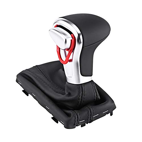 Yctze Schaltknauf Gaitor Boot, Schwarzes Leder Cover für A5 A4L Q5 B8 B8PA B9 2009-2016, A6 4F, Audi A4 B8, Audi A6 C6, Qiilu Neue Gan von Yctze