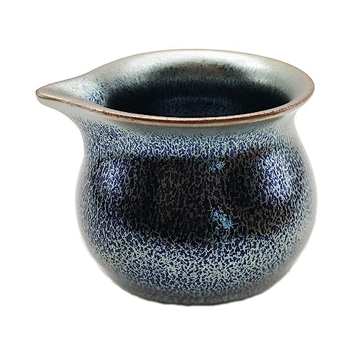 JIUMEI Jianzhan Fair Cup Chinesisches Kungfu-Tee-Set Gong Dao Bei Porzellan Jian Zhan Tenmoku Cha Hai Blauer Drachenschuppen 7 oz 210 ml JIUMEI Jianzhan Fair Cup Chinesisches Kungfu-Tee-Set Gong Dao Bei Porzellan Jian Zhan Tenmoku Cha Hai Blauer Drachenschuppen 7 oz 210 ml von JIUMEI