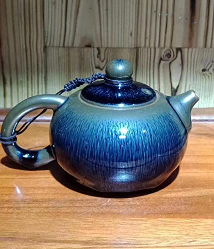 Jianzhan Tenmoku Teekanne Porzellan Chinesisches Kungfu-Tee-Set Jianzhan Teekanne Blau Nadeln Muster von JIUMEI