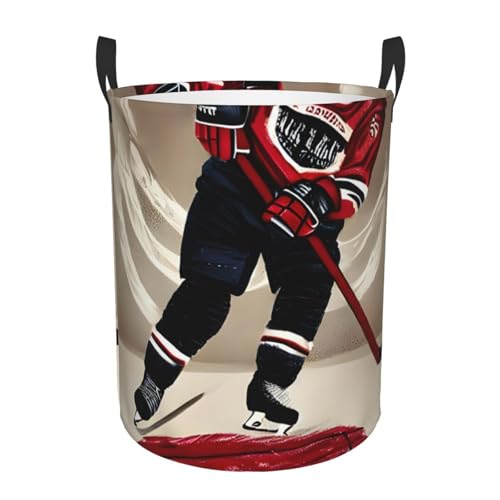 Hockey Sports Printing Circular Storage Hamper - Easy Carry Handles, Perfect For Christmas, Fits In Any Room Hockey Sports Printing Circular Storage Hamper - Easy Carry Handles, Perfect For Christmas, Fits In Any Room von JIUTY