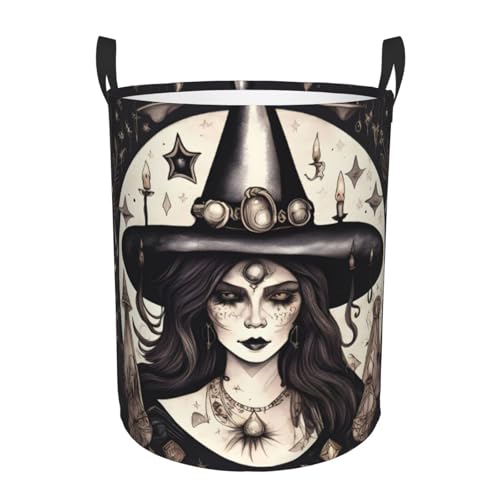 Magic Witch Witchcraft Bohemian Printing Circular Storage Hamper - Easy Carry Handles, Perfect For Christmas, Fits In Any Room Magic Witch Witchcraft Bohemian Printing Circular Storage Hamper - Easy Carry Handles, Perfect For Christmas, Fits In Any Room von JIUTY