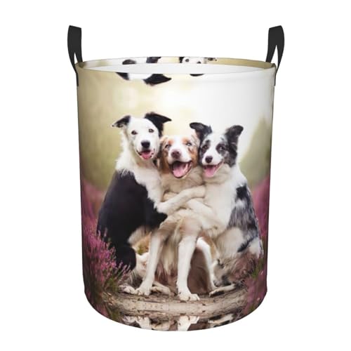 Niedlicher runder Aufbewahrungskorb mit Hunde-Druck – leicht zu tragende Griffe, perfekt für Weihnachten, passt in jeden Raum Niedlicher runder Aufbewahrungskorb mit Hunde-Druck – leicht zu tragende Griffe, perfekt für Weihnachten, passt in jeden Raum von JIUTY