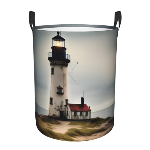 Old Lighthouse-Standard-Scale-2_00x Druck-Aufbewahrungskorb – leicht zu tragende Griffe, perfekt für Weihnachten, passt in jeden Raum von JIUTY