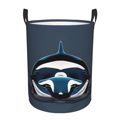 Orca Killer Whale Printing Circular Storage Hamper - Easy Carry Handles, Perfect For Christmas, Fits In Any Room Orca Killer Whale Printing Circular Storage Hamper - Easy Carry Handles, Perfect For Christmas, Fits In Any Room von JIUTY