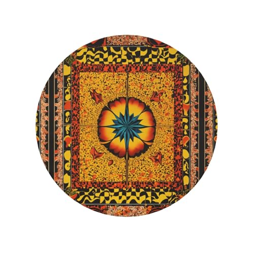 Runde weiche magnetische Kühlschrankmagnete mit Indianer-Muster, entworfen mit einzigartigen Mustern und perfekten Materialien von JIUTY