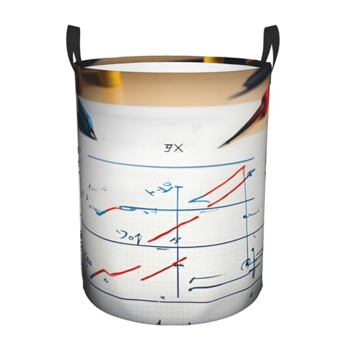 Runder Aufbewahrungskorb mit mathematischer Formel, leicht zu tragende Griffe, perfekt für Weihnachten, passt in jeden Raum Runder Aufbewahrungskorb mit mathematischer Formel, leicht zu tragende Griffe, perfekt für Weihnachten, passt in jeden Raum von JIUTY