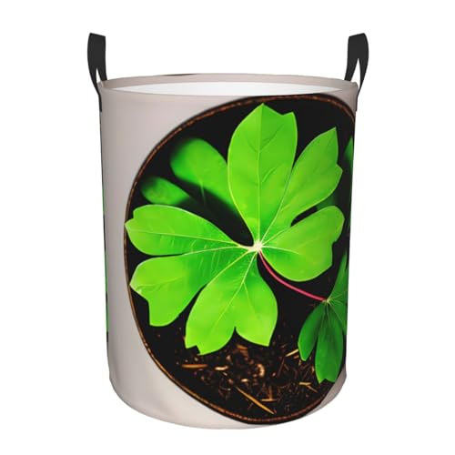 St Patricks Day Aufbewahrungskorb mit Blättern, rund, leicht zu tragende Griffe, perfekt für Weihnachten, passt in jeden Raum St Patricks Day Aufbewahrungskorb mit Blättern, rund, leicht zu tragende Griffe, perfekt für Weihnachten, passt in jeden Raum von JIUTY