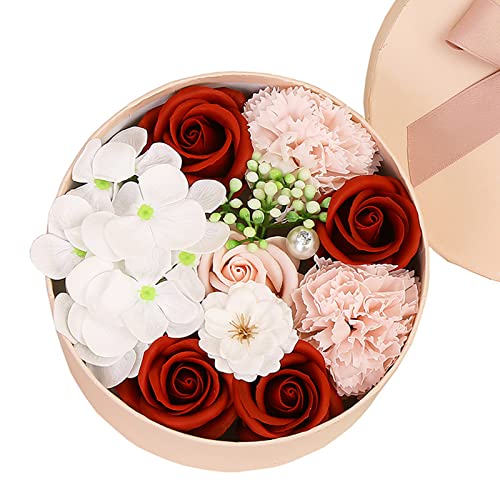 JIUYEKEW Muttertag Schöne Flora Duft Blume Bad Seife, DIY Seife Blume Geschenk Rose Box, Geschenk für Geburtstag/Valentinstag/Lehrertag (A6) von JIUYEKEW