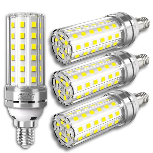 E14 LED Mais Birne 12W LED E14 Glühbirne Kaltweiß 6000K 1450LM Ersetzt Glühbirnen 100W, Edison Schraube E14 Led Lampen Kerze Licht E14 Maiskolben Led Energiesparlampe Birnen Nicht Dimmbar - 4er Pack von JIUYUAN
