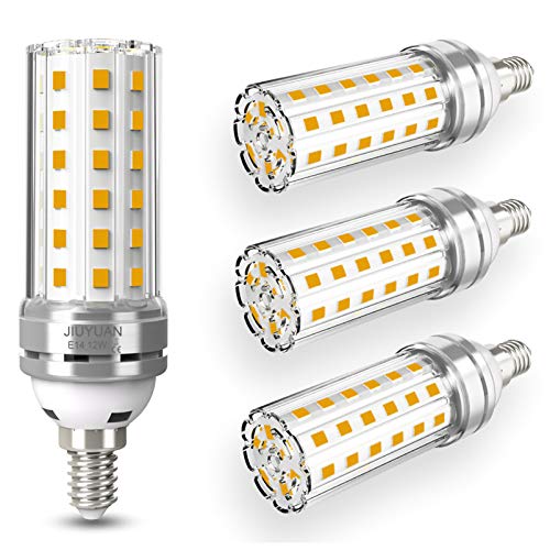 E14 LED Warmweiß 12W Led E14 Mais Birne Lampen 3000K 1450LM Ersetzt Glühbirnen 100W, Edison Schraube E14 Maiskolben Led Energiesparlampe Birnen Led Kerze Licht Glühbirne Nicht Dimmbar - 4er Pack von JIUYUAN