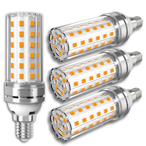 E14 LED Warmweiß 12W Led E14 Mais Birne Lampen 3000K 1450LM Ersetzt Glühbirnen 100W, Edison Schraube E14 Maiskolben Led Energiesparlampe Birnen Led Kerze Licht Glühbirne Nicht Dimmbar - 4er Pack von JIUYUAN
