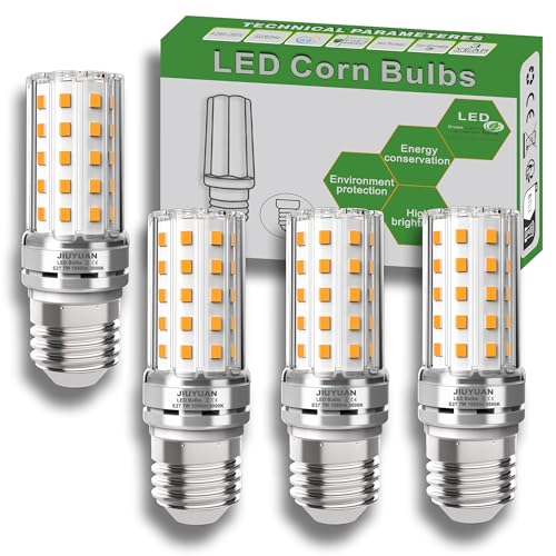 JIUYUAN LED Glühbirne Warmweiß 3000K 1050LM E27 Energiesparlampe E27 LED Lampe Maiskolben Kleine Kerze Leuchtmittel, 7W ersatz 80W Glühlampe Nicht Dimmbar 4-er Pack von JIUYUAN