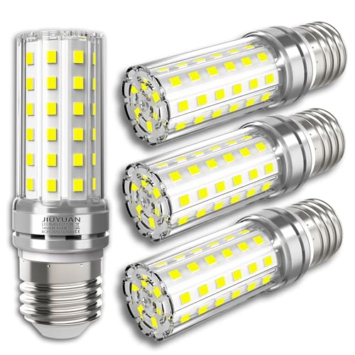 LED E27 Silber Mais Glühbirnen 6500K Kaltweiß 1450LM E27 LED Lampen statt 100W Glühlampe Nicht dimmbar, Birnen Maiskolben Leuchtmittel, Kein Flackern, 4er Pack von JIUYUAN