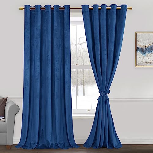 JIUZHEN Verdunkelungsvorhänge aus Samt, 213,4 cm, superweich, Samt, strukturiert, Raumverdunkelung, Ösen, Fenstervorhänge für Wohnzimmer/Schlafzimmer/Schiebetür, 60 B x 84 L, Set mit 2 Paneelen mit JIUZHEN Verdunkelungsvorhänge aus Samt, 213,4 cm, superweich, Samt, strukturiert, Raumverdunkelung, Ösen, Fenstervorhänge für Wohnzimmer/Schlafzimmer/Schiebetür, 60 B x 84 L, Set mit 2 Paneelen mit von JIUZHEN