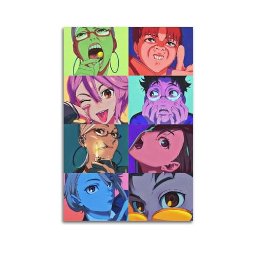 JIWEUQWENN Dandadan Anime (3) Poster, Vintage-Wandkunst, Leinwand, ästhetische Poster, Musik und Filme, Dekor, Gemälde für Wohnzimmer, Schlafzimmer, 60 x 90 cm, ungerahmter Stil von JIWEUQWENN